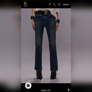 R13 Indigo Flare Jeans